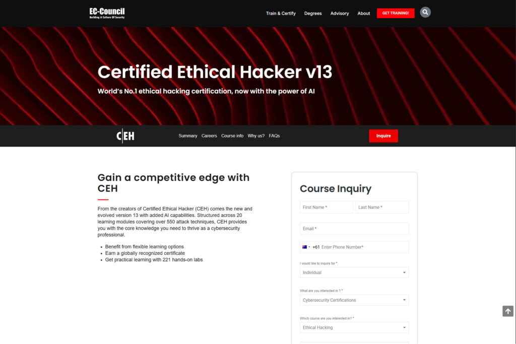 Certified Ethical Hacker Certification