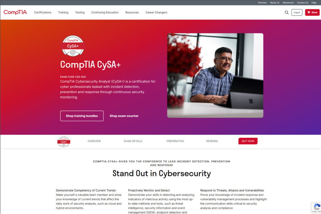 CompTIA Cybersecurity Analyst Certification