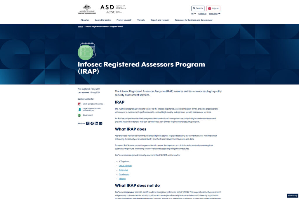 Information Security Registered Assessors Program